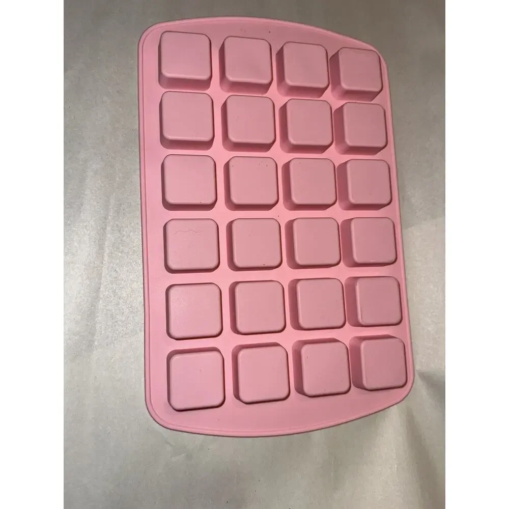 New W/O Tags Pink 24 Cavity Silicon Ice Cube Mold Soap Candle DIY Clay Resin